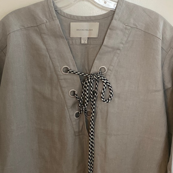 Straight line dress made of  100% linen - Picture 1 of 7